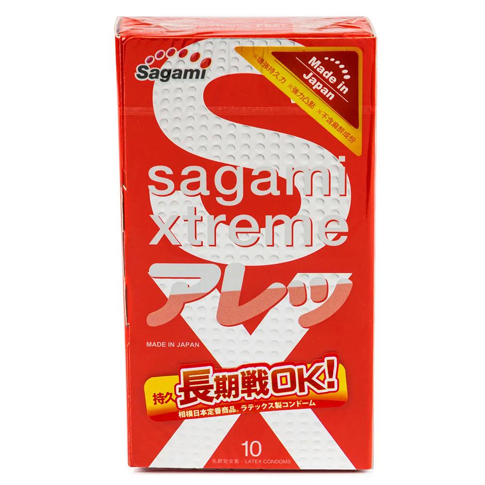 Прочные презервативы Sagami Xtreme Feel Long с пупырышками