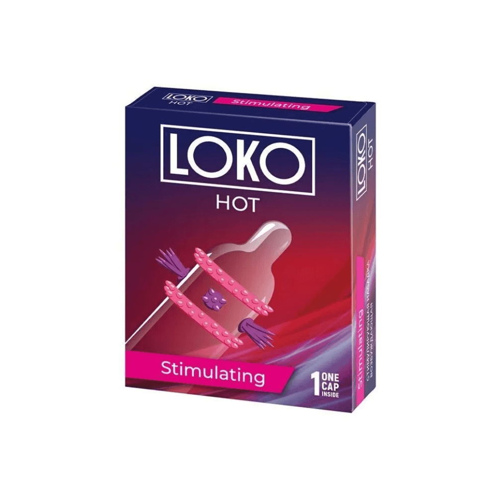Презерватив насадка с усиками "LOKO HOT с возбуждающим эффектом", Sitabella