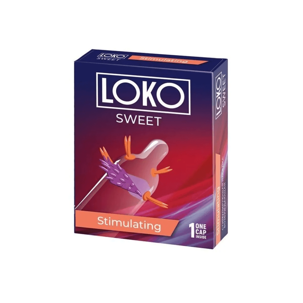 Презерватив насадка с усиками "LOKO SWEET с возбуждающим эффектом", Sitabella