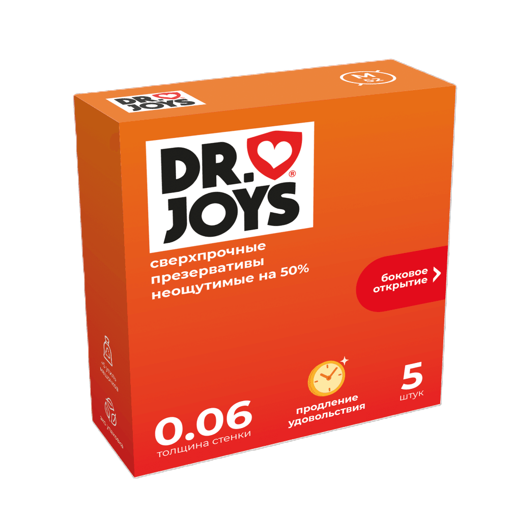 Презервативы сверхпрочные с эффектом продления, Dr.Joys