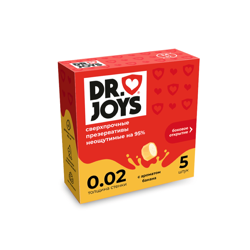 Презервативы ультратонкие латексные с ароматом банана Dr. Joys