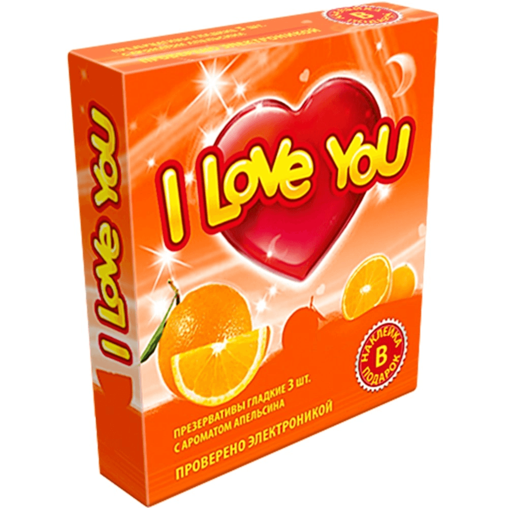 Презервативы I LOVE YOU № 3 с ароматом "Апельсин"