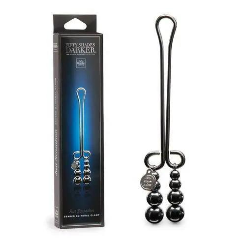 Зажим на клитор Darker Just Sensation Beaded Clitoral Clamp