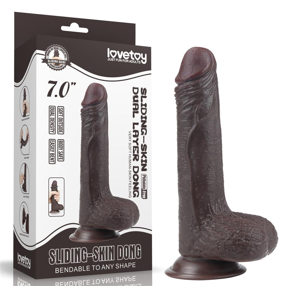 Фаллоимитатор "7 Sliding Skin Black"