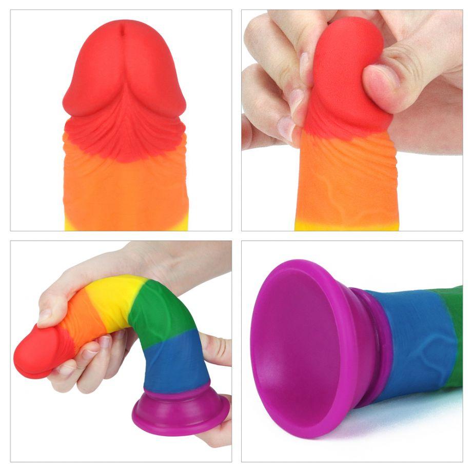 Радужный фаллоимитатор "7 Prider Dildo"