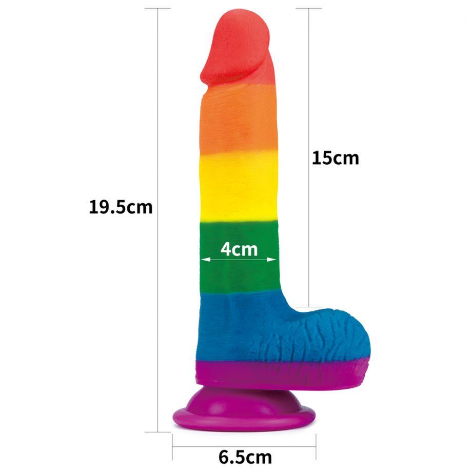 Радужный фаллоимитатор "7.5 Prider Dildo"