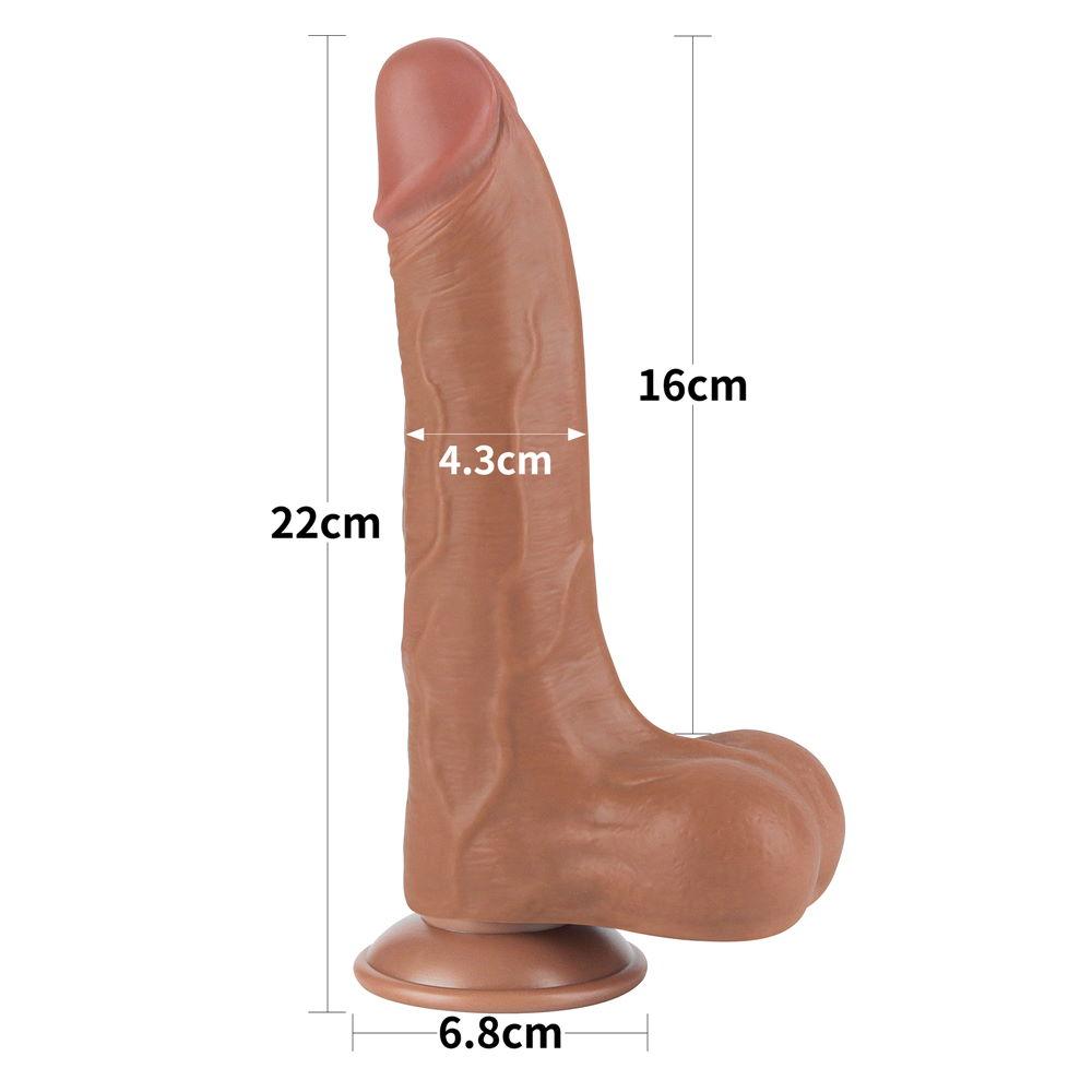 Фаллоимитатор "Dual Layer Dong 8" на присоске
