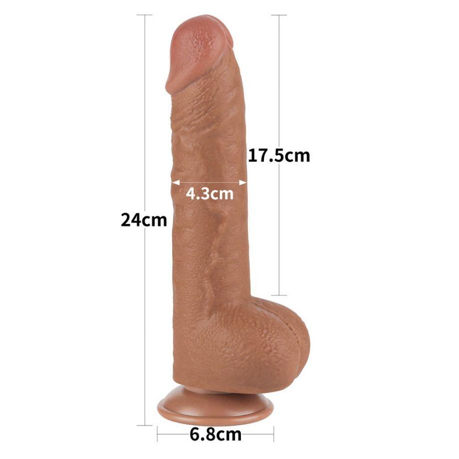 Реалистичный фаллоимитатор "Dual Layer Dong 10"