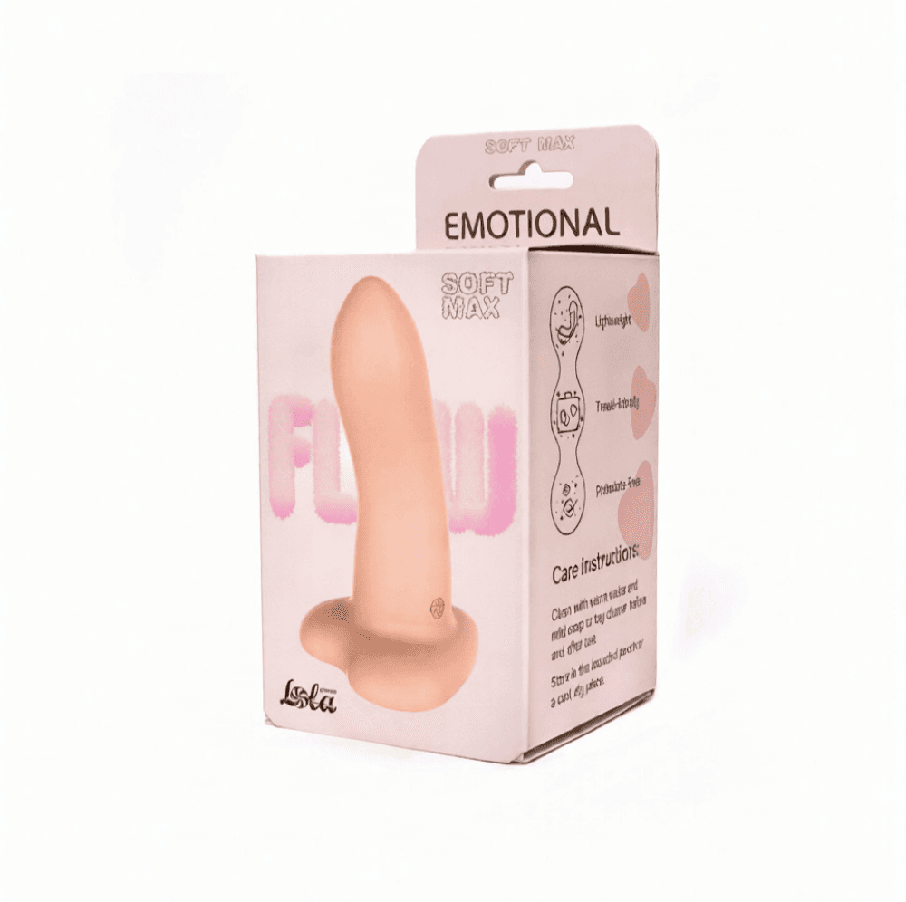 Необычный дилдо на присоске Emotional Soft Max Flesh, Lola games