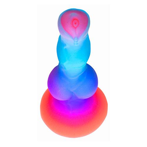 Светящийся в темноте космический дилдо Silicone Alien Dildo