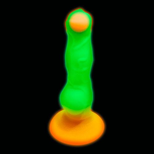 Светящийся в темноте космический дилдо Silicone Alien Dildo
