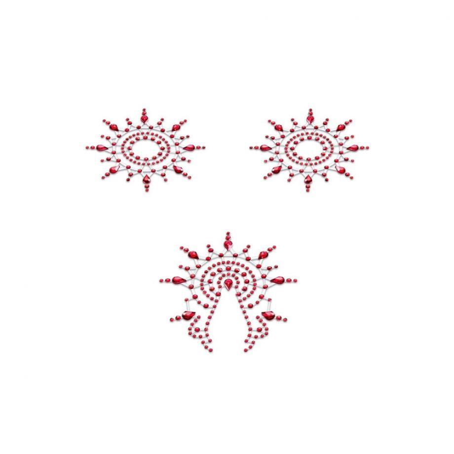 Пэстисы на соски Gloria Bodysticker - Set of 3 со стразами