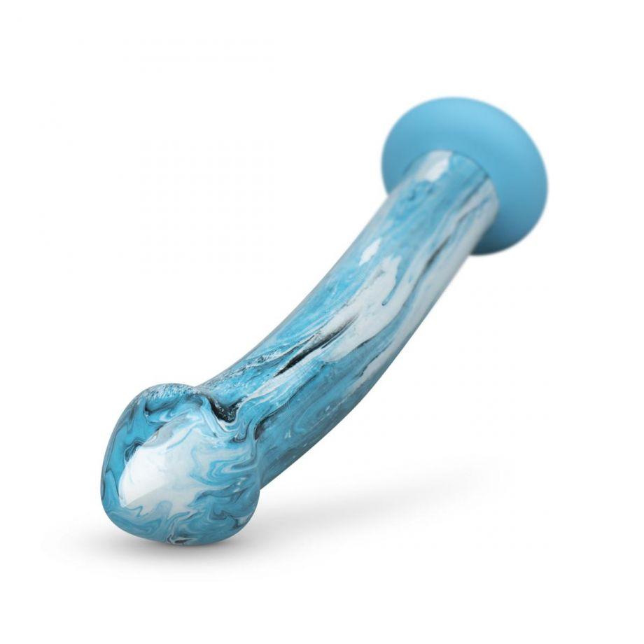 Стекло фаллос Ocean Ripple Glass Dildo