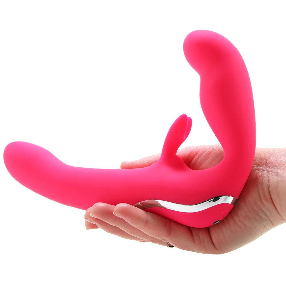 Безремневой страпон Rechargeable Vibrating Strapless Strap On