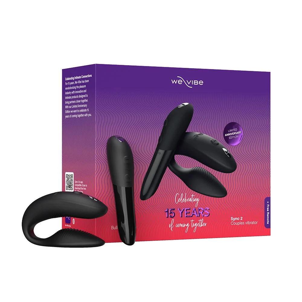 Набор для пар WOW 15 Year Anniversary Collection: минивибратор Tango X + вибратор для пар Sync 2