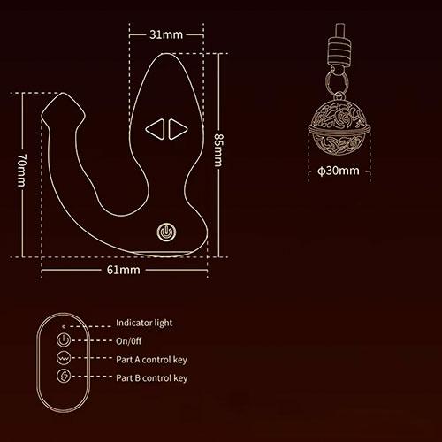 Анальная вибровтулка с электростимуляцией LOCKINK Weasel Estim & Vibration