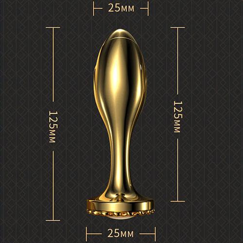 Анальная металлическая втулка LOCKINK Pearl Rose - shape Anal Plug