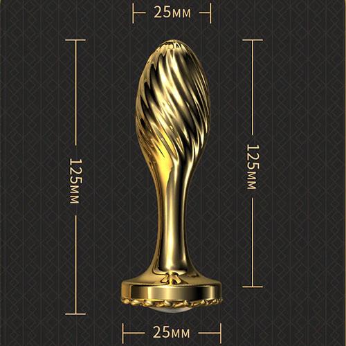 Анальная металлическая втулка LOCKINK Pearl Pear-shape Anal Plug