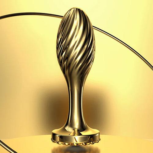 Анальная металлическая втулка LOCKINK Pearl Pear-shape Anal Plug