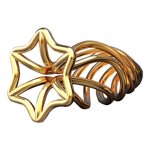 Анальная металлическая втулка LOCKINK Pinecone Hollow Spiral Small