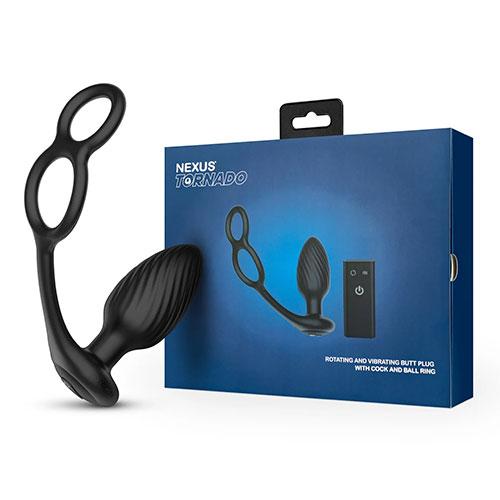 Анальная втулка с эрекционным кольцом NEXUS Tornado Cock and Ball Ring