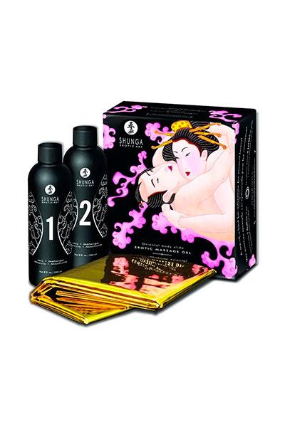 Набор для массажа тела к телу "Клубника и Шампанское" Shunga Oriental Body-to-Body Massage