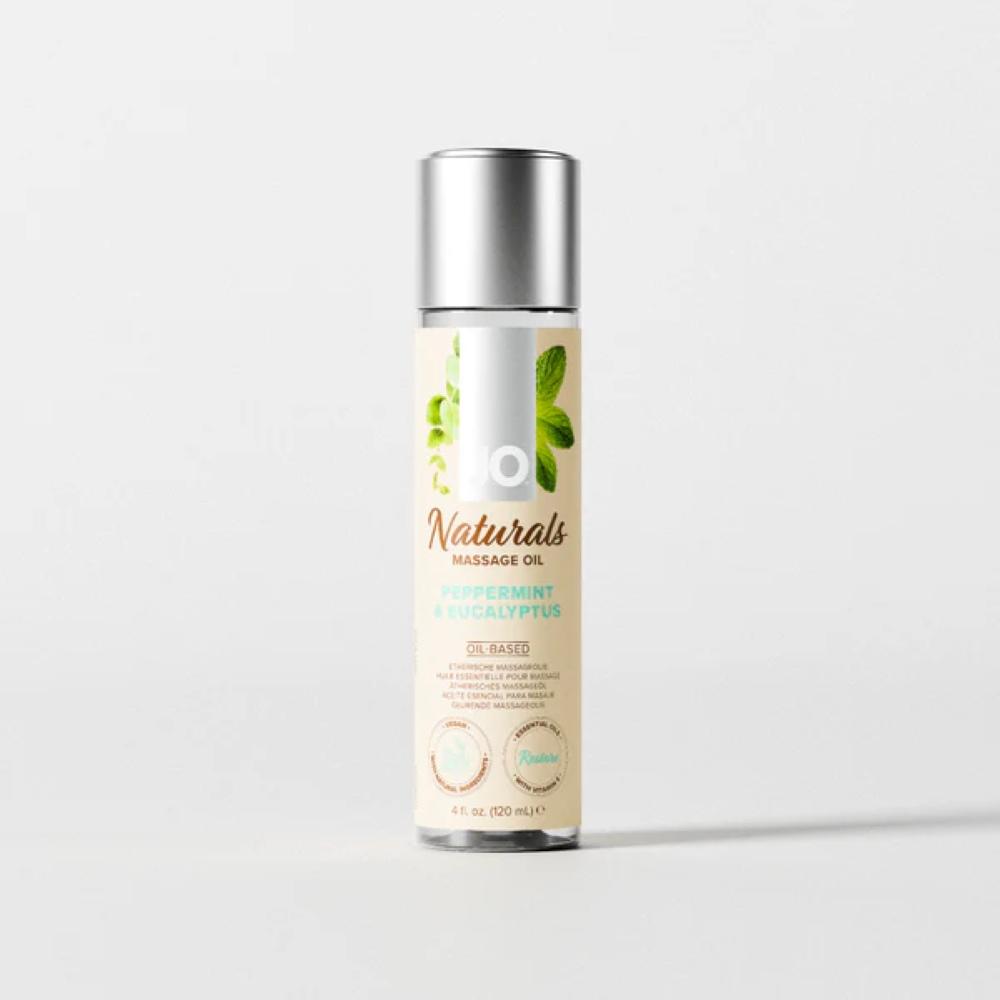 Освежающее массажное масло JO "Naturals Massage Oil Peppermint & Eucalyptus"