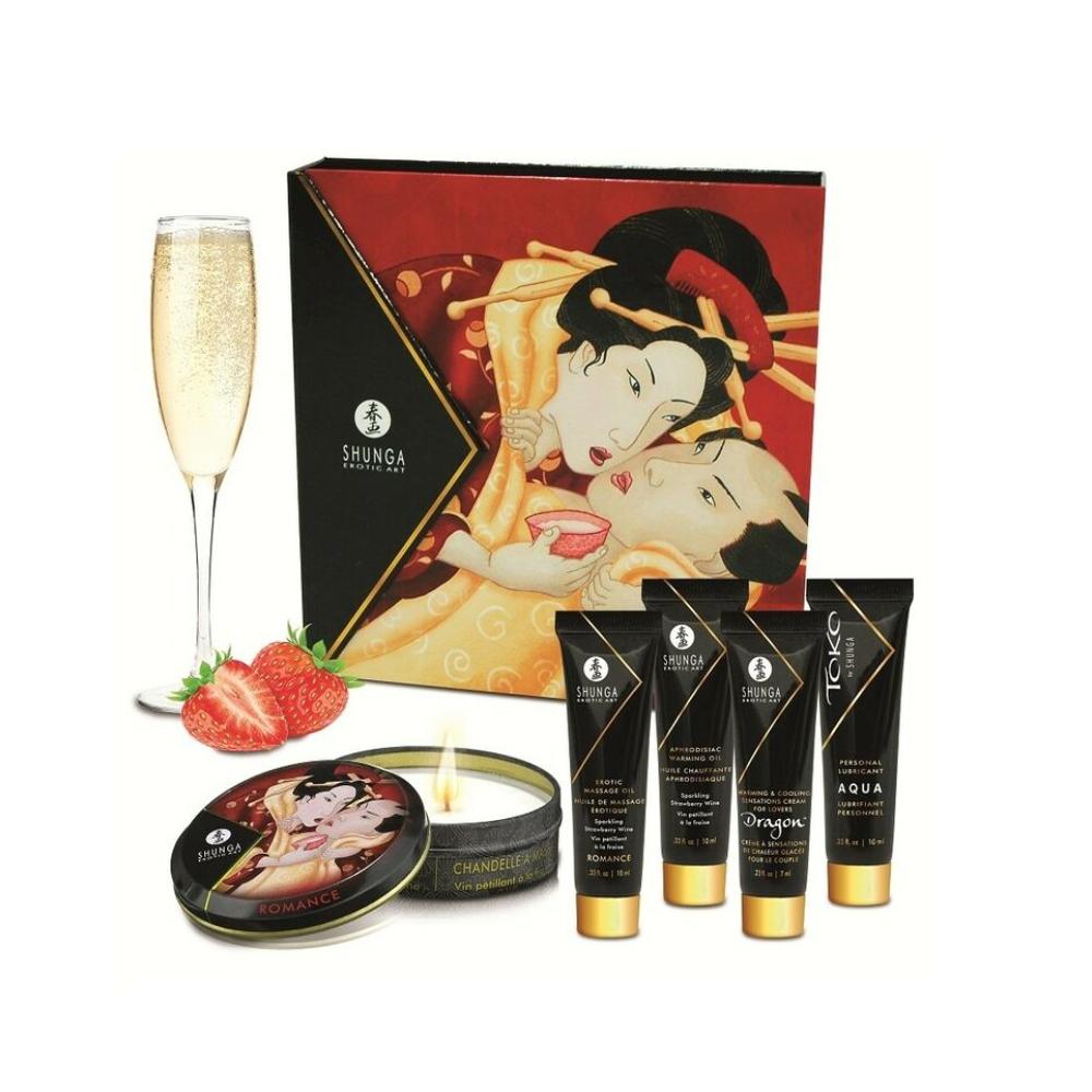 Набор лубрикантов "Geishas Secret Kit Sparkling Strawberry Wine", Shunga