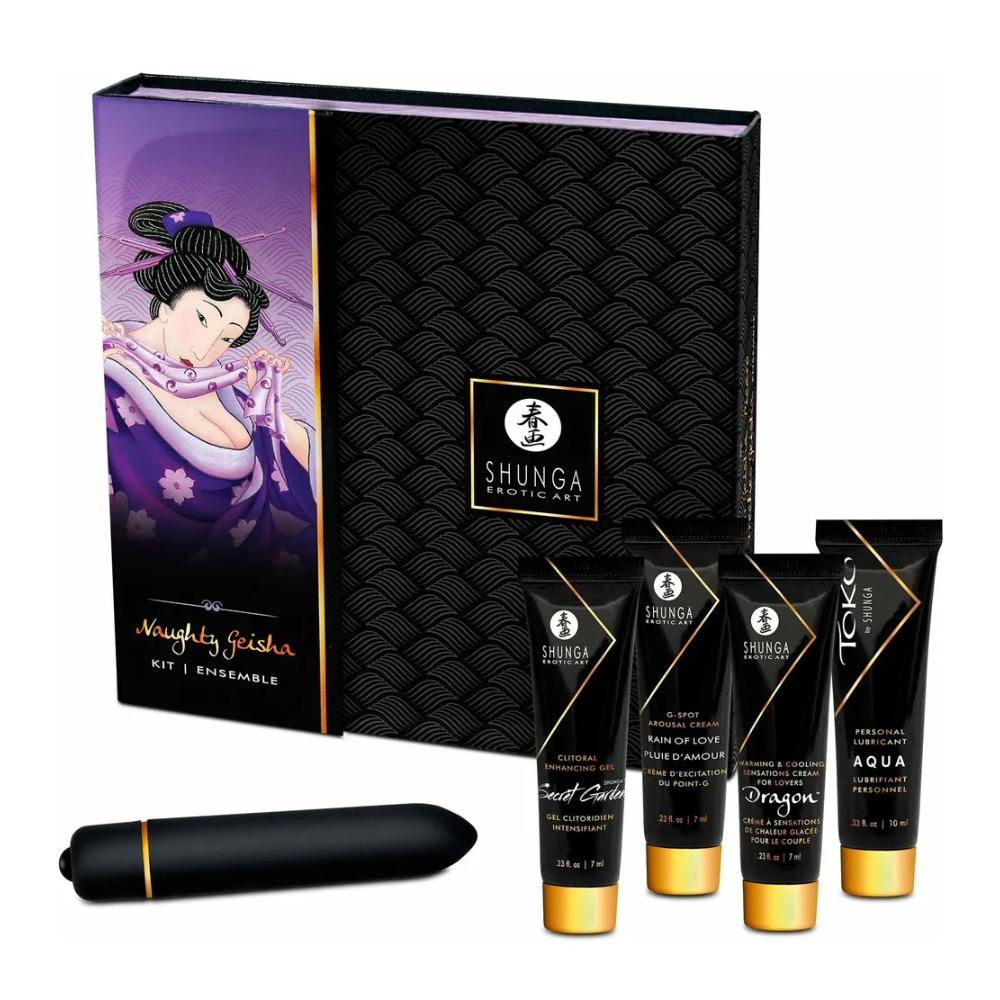 Набор для женщин с вибропулей "Naughty Geisha Kit", Shunga