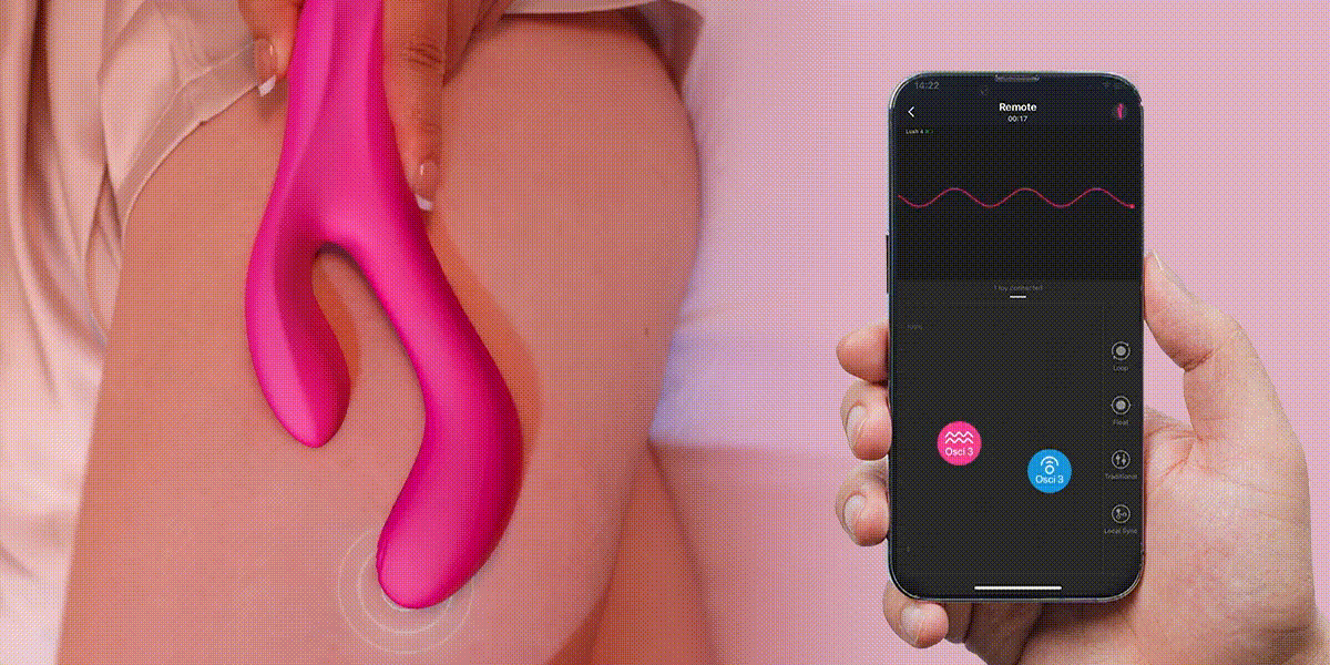 Вибратор-кролик для точки G и клитора Lovense Osci 3 c управлением через приложение